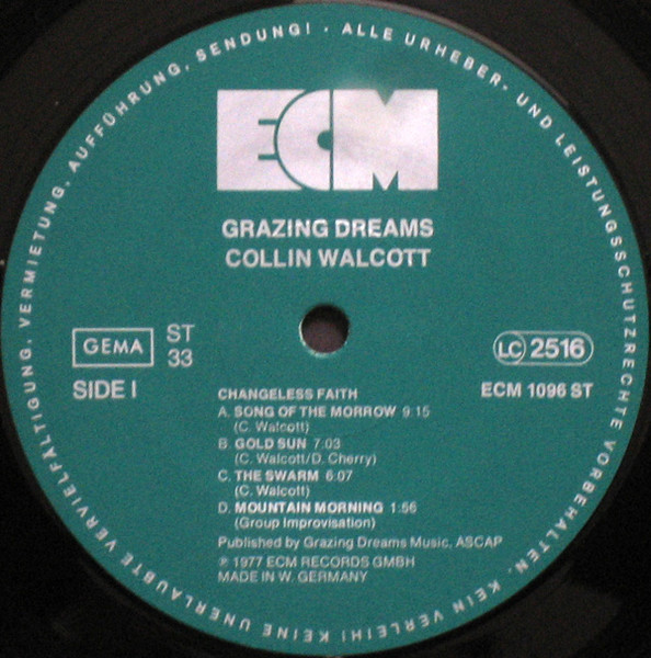 Collin Walcott - Grazing Dreams | ECM Records (ECM 1096) - 3 Collin Walcott - Grazing Dreams | ECM Records (ECM 1096) - 3