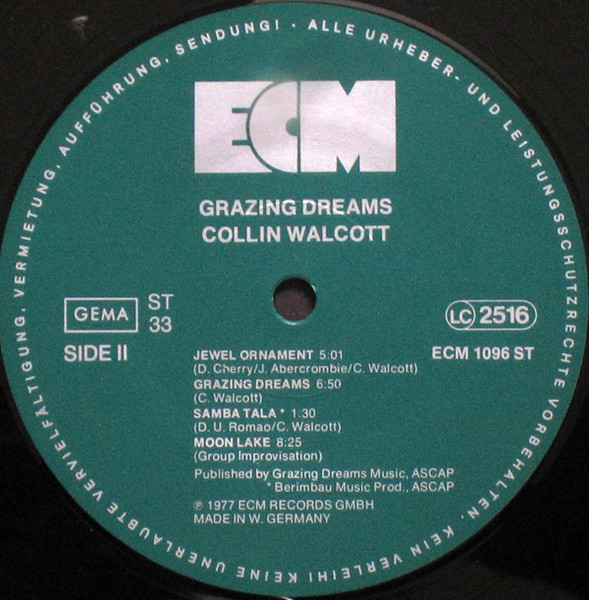 Collin Walcott - Grazing Dreams | ECM Records (ECM 1096) - 4 Collin Walcott - Grazing Dreams | ECM Records (ECM 1096) - 4