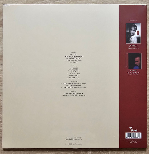 Midge Ure - The Gift (2LP - Expanded Edition - Red Vinyl) [Vinyl] | Chrysalis Catalogue (CHRH 1508) - 3
