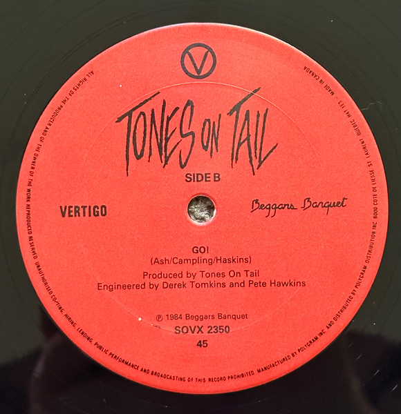 Tones On Tail - Go! | Vertigo (SOVX 2350) - 4