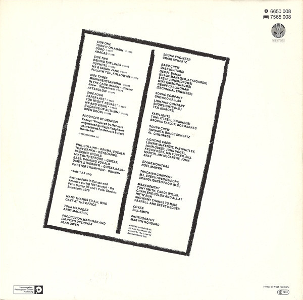 Genesis - Three Sides Live | Vertigo (6650 008) - 3 Genesis - Three Sides Live | Vertigo (6650 008) - 3