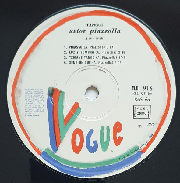 Astor Piazzolla, Su Bandoneon y Sus Cuerdas - Tangos | Vogue (CLD. 916) - 3 Astor Piazzolla, Su Bandoneon y Sus Cuerdas - Tangos | Vogue (CLD. 916) - 3