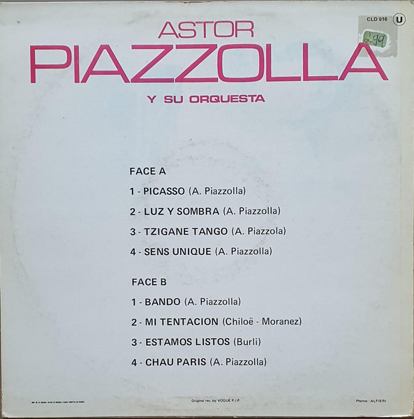 Astor Piazzolla, Su Bandoneon y Sus Cuerdas - Tangos | Vogue (CLD. 916) - 2 Astor Piazzolla, Su Bandoneon y Sus Cuerdas - Tangos | Vogue (CLD. 916) - 2