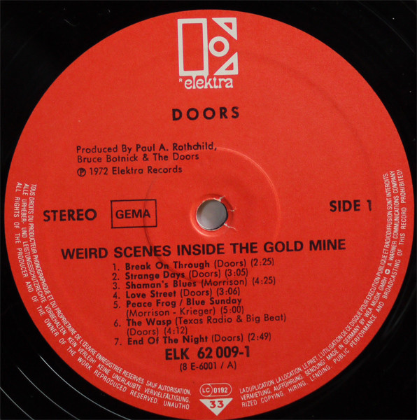 The Doors - Weird Scenes Inside The Gold Mine | Elektra (ELK 62 009) - main