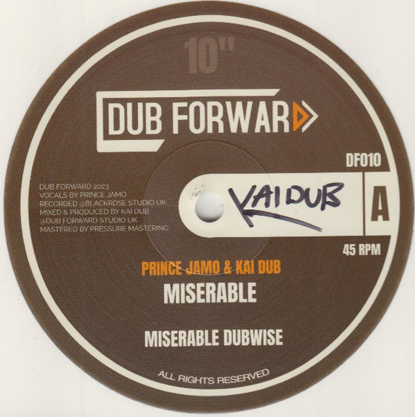 Prince Jamo & Kai Dub - Miserable / The Peoples Rights | Dub Forward (DF010) - main Prince Jamo & Kai Dub - Miserable / The Peoples Rights | Dub Forward (DF010) - main
