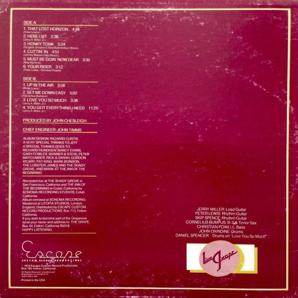 Moby Grape - Live Grape | Escape (ESAIA) - 2 Moby Grape - Live Grape | Escape (ESAIA) - 2