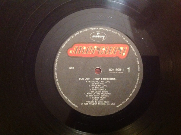 Bon Jovi - 7800° Fahrenheit | Mercury (824 509-1) - 3