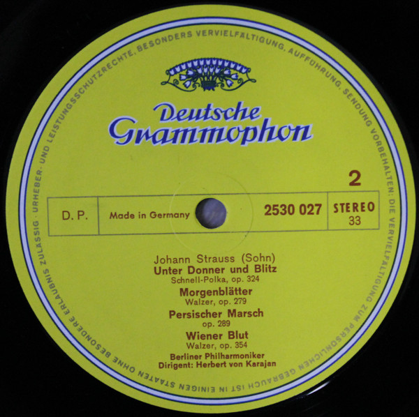 Johann Strauss Jr. , Josef Strauß , Berliner Philharmoniker , Herbert von Karajan - Walzer - Polkas - Märsche | Deutsche Grammophon (2530 027) - 4 Johann Strauss Jr. , Josef Strauß , Berliner Philharmoniker , Herbert von Karajan - Walzer - Polkas - Märsche | Deutsche Grammophon (2530 027) - 4