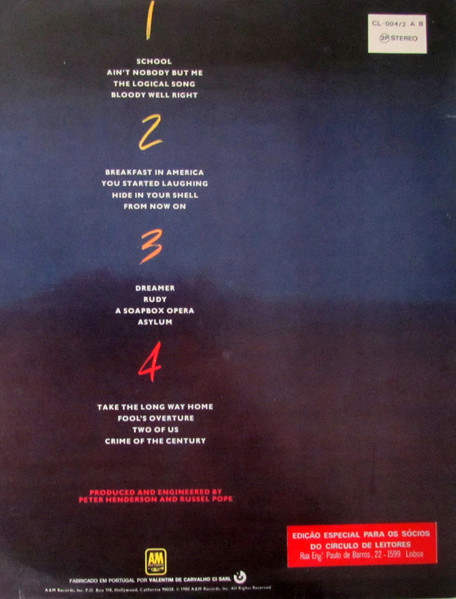 Supertramp - Paris | A&M Records (2PSP 6702/2) - 2