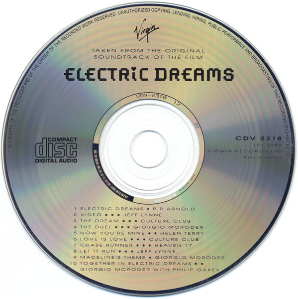 Various - Electric Dreams (Original Soundtrack From The Film) | Virgin (CDV 2318) - 3