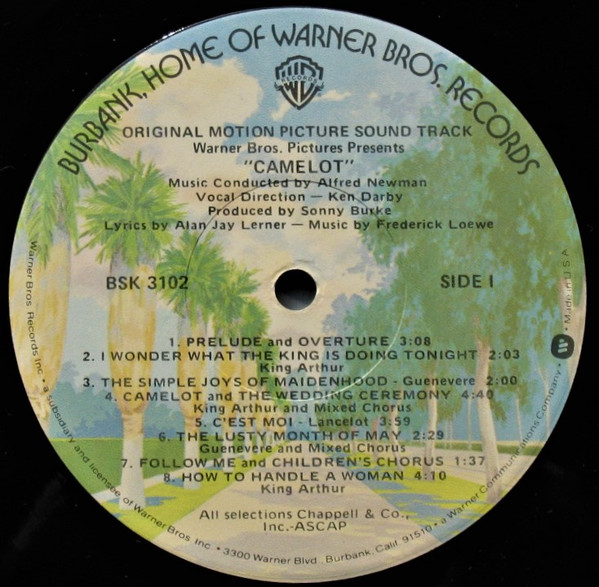 Lerner & Loewe / Vanessa Redgrave , Richard Harris - Camelot | Warner Bros. Records (BSK 3102) - 3 Lerner & Loewe / Vanessa Redgrave , Richard Harris - Camelot | Warner Bros. Records (BSK 3102) - 3