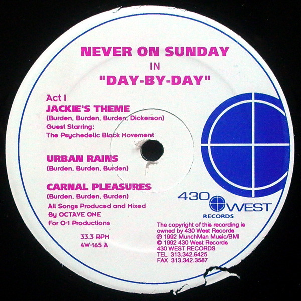 Never On Sunday - Day By Day | 430 West (4W-165) - main Never On Sunday - Day By Day | 430 West (4W-165) - main
