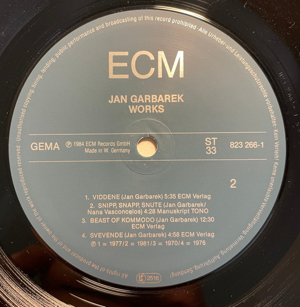 Jan Garbarek - Works | ECM Records (823 266-1) - 4