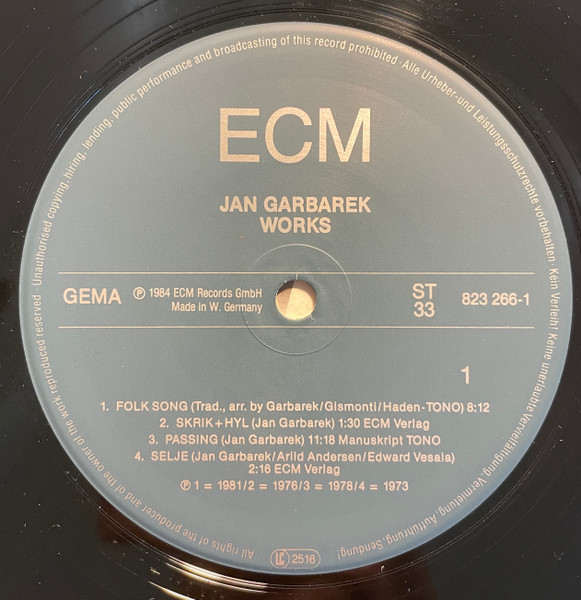 Jan Garbarek - Works | ECM Records (823 266-1) - 3