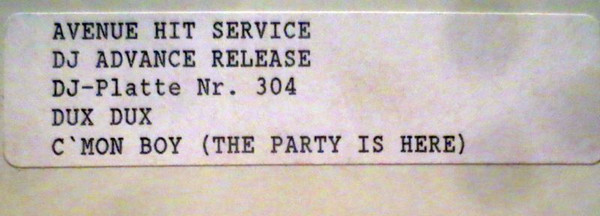 Dux Dux Featuring Nikki Carter - C'Mon Boy (The Party Is Here) | Not On Label (2039356) - 3 Dux Dux Featuring Nikki Carter - C'Mon Boy (The Party Is Here) | Not On Label (2039356) - 3