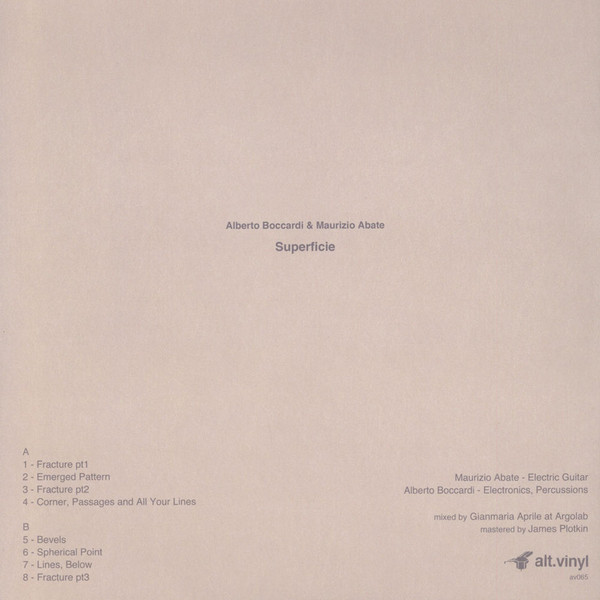 Alberto Boccardi & Maurizio Abate - Superficie | Alt.Vinyl (av065) - 2