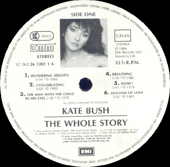 Kate Bush - The Whole Story | EMI (1C 062-26 1201 1) - 3