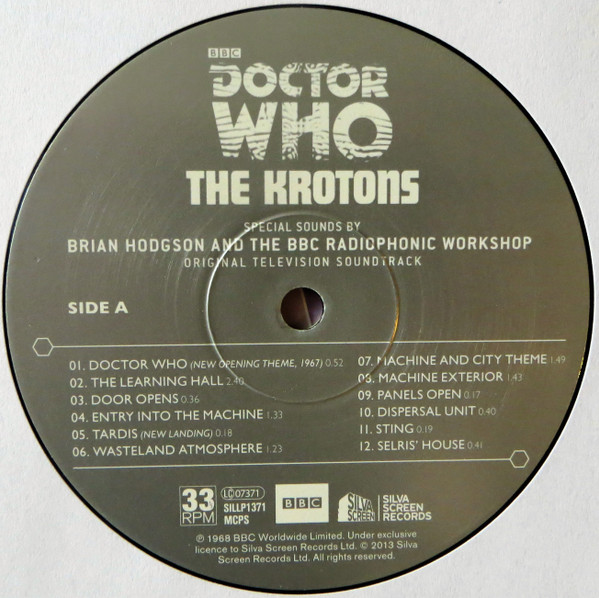 Brian Hodgson And BBC Radiophonic Workshop - Doctor Who - The Krotons | Silva Screen (SILLP1371) - 3 Brian Hodgson And BBC Radiophonic Workshop - Doctor Who - The Krotons | Silva Screen (SILLP1371) - 3