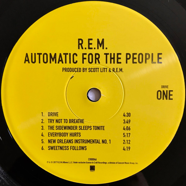 R.E.M. - Automatic For The People | Craft Recordings (CR00046) - 3 R.E.M. - Automatic For The People | Craft Recordings (CR00046) - 3
