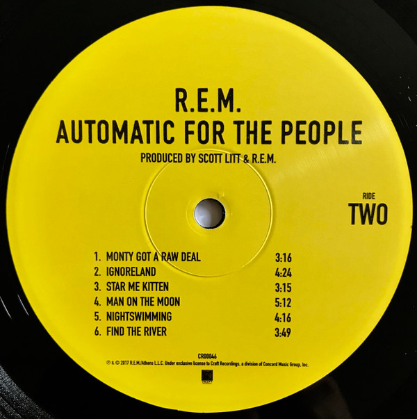 R.E.M. - Automatic For The People | Craft Recordings (CR00046) - 4 R.E.M. - Automatic For The People | Craft Recordings (CR00046) - 4