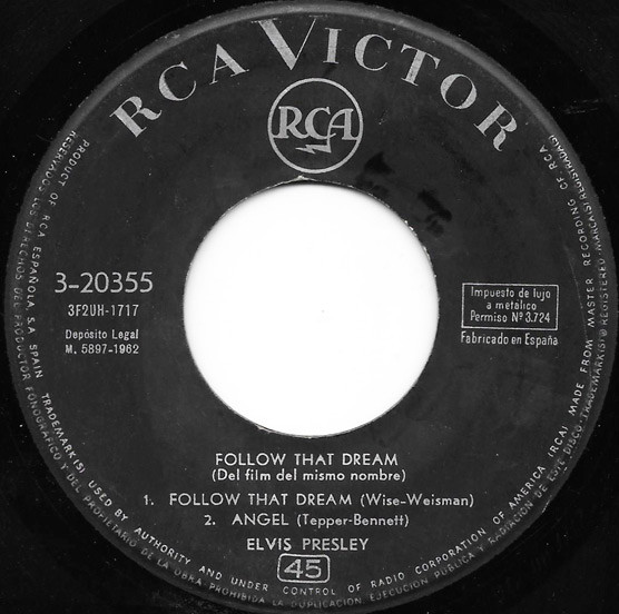 Elvis Presley - Follow That Dream | RCA Victor (3-20355) - 4 Elvis Presley - Follow That Dream | RCA Victor (3-20355) - 4