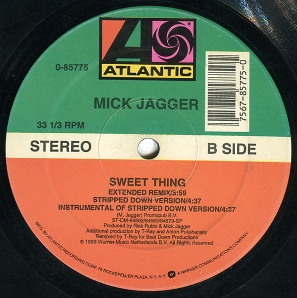 Mick Jagger - Sweet Thing | Atlantic (0-85775) - 2 Mick Jagger - Sweet Thing | Atlantic (0-85775) - 2