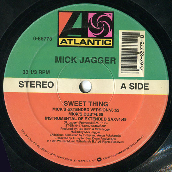 Mick Jagger - Sweet Thing | Atlantic (0-85775) - main Mick Jagger - Sweet Thing | Atlantic (0-85775) - main