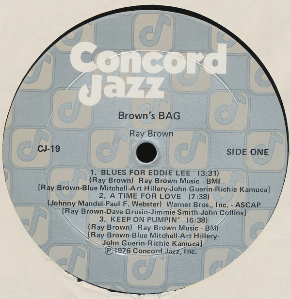 Ray Brown - Brown's Bag | Concord Jazz (CJ-19)