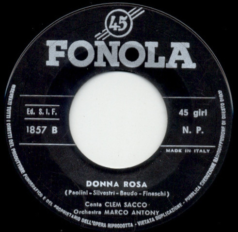 Monica E I Melody / Clem Sacco - Donna Rosa / Zum Zum Zum | Fonola (1857) - 4