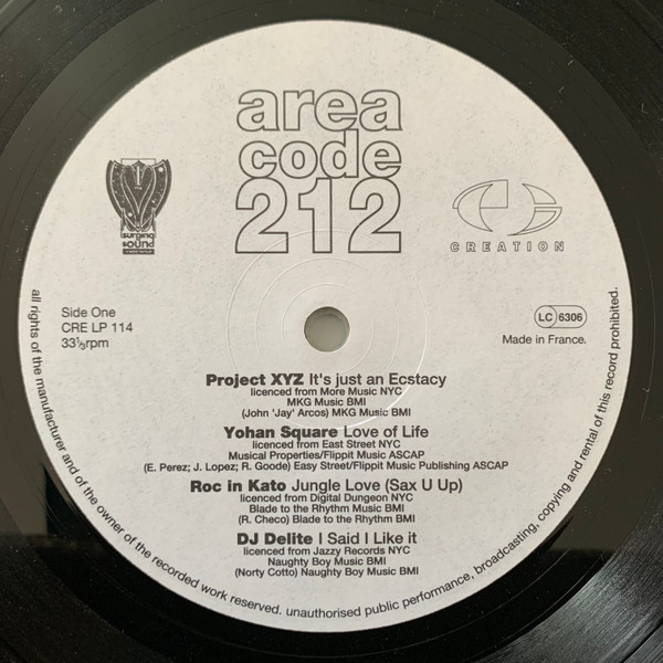 Various - Area Code 212 | Creation Records (CRE LP 114) - 3