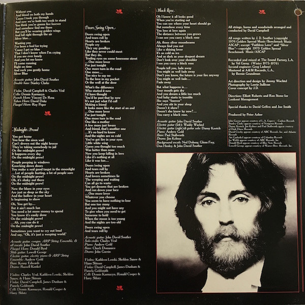 John David Souther - Black Rose | Asylum Records (7E-1059)