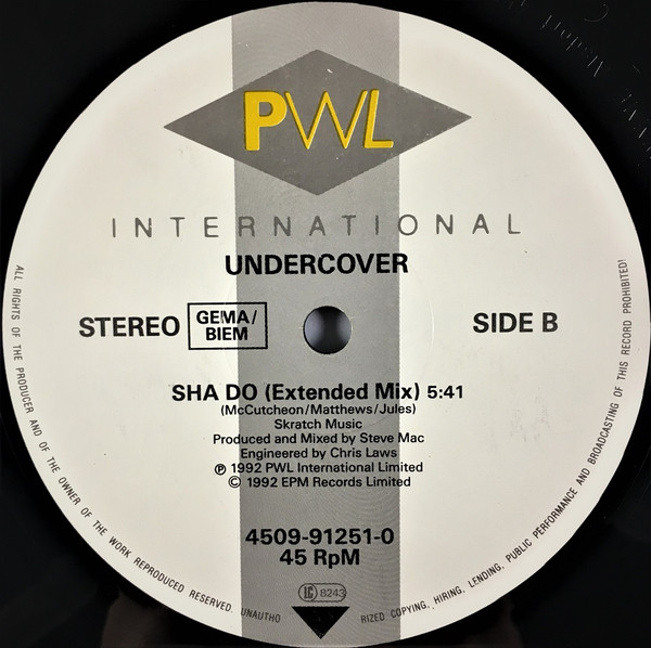 Undercover - Never Let Her Slip Away | PWL International (4509-91251-0) - 4