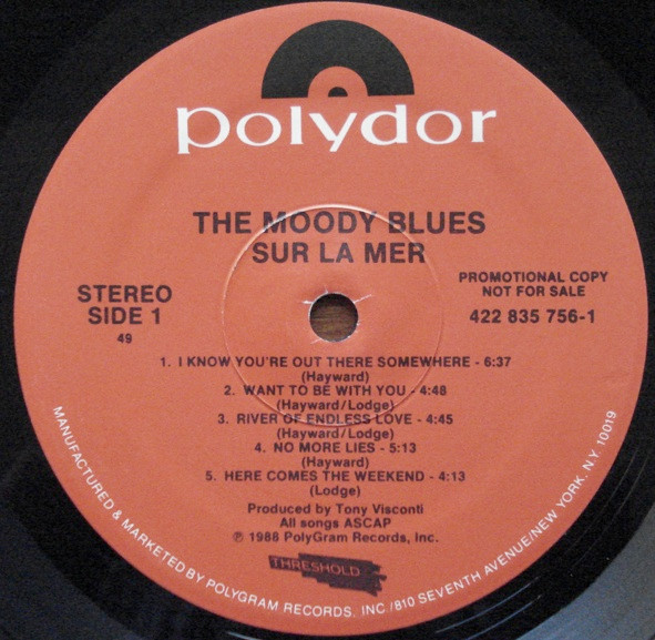The Moody Blues - Sur La Mer | Polydor (835 756-1) - 3