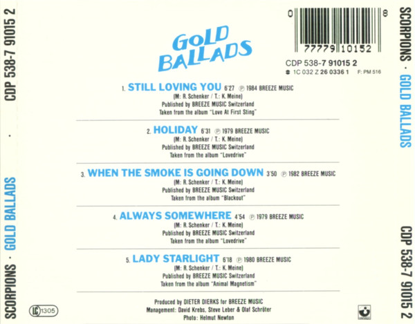 Scorpions - Gold Ballads | Harvest (CDP 538-7 91015 2) - 2