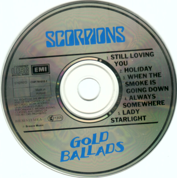 Scorpions - Gold Ballads | Harvest (CDP 538-7 91015 2) - 3