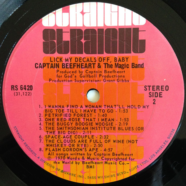 Captain Beefheart & The Magic Band - Lick My Decals Off, Baby | Straight (6420) - 4 Captain Beefheart & The Magic Band - Lick My Decals Off, Baby | Straight (6420) - 4