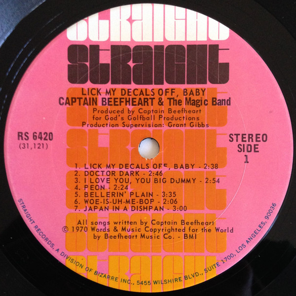 Captain Beefheart & The Magic Band - Lick My Decals Off, Baby | Straight (6420) - 3 Captain Beefheart & The Magic Band - Lick My Decals Off, Baby | Straight (6420) - 3