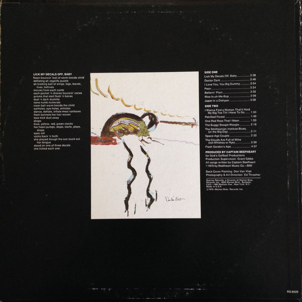 Captain Beefheart & The Magic Band - Lick My Decals Off, Baby | Straight (6420) - 2 Captain Beefheart & The Magic Band - Lick My Decals Off, Baby | Straight (6420) - 2