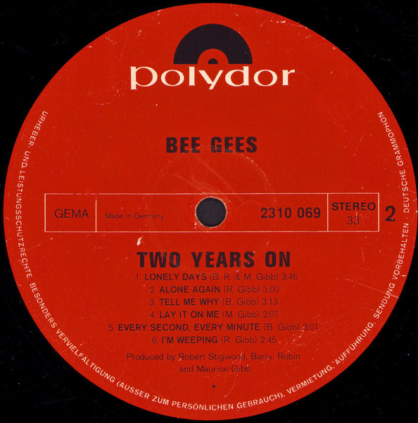 Bee Gees - 2 Years On | Polydor (2310 069) - 4