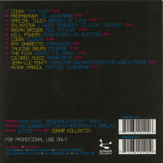 Various - Computer Incarnations For World Peace | Sonar Kollektiv (SK140CD) - 2
