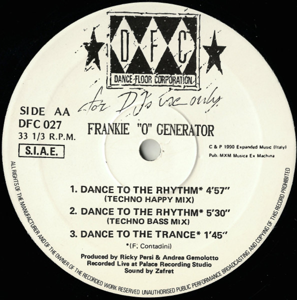 Frankie "O" Generator - Dance To The Rhythm | DFC (DFC 027) - 2