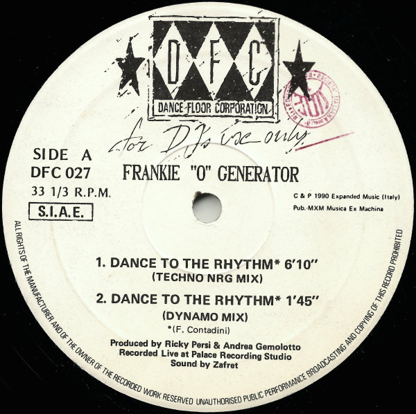 Frankie "O" Generator - Dance To The Rhythm | DFC (DFC 027) - main