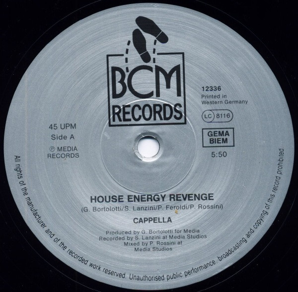 Cappella - House Energy Revenge | BCM Records (BCM 12336) - 3 Cappella - House Energy Revenge | BCM Records (BCM 12336) - 3