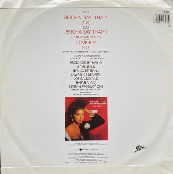 Miami Sound Machine - Betcha Say That | Epic (651125 8) - 2 Miami Sound Machine - Betcha Say That | Epic (651125 8) - 2