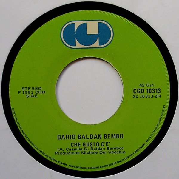 Dario Baldan Bembo - Tu Cosa Fai Stasera? | CGD (CGD 10313) - 3