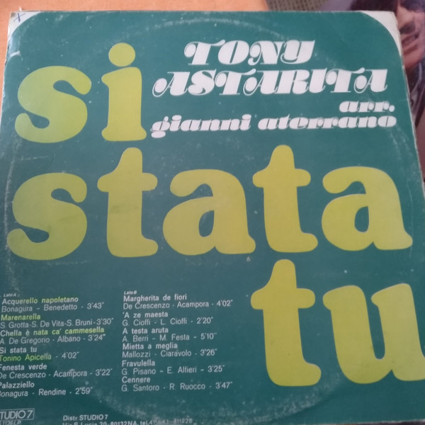 Tony Astarita - Si Stata Tu | Studio 7 (AG 1136 LP) - 2 Tony Astarita - Si Stata Tu | Studio 7 (AG 1136 LP) - 2