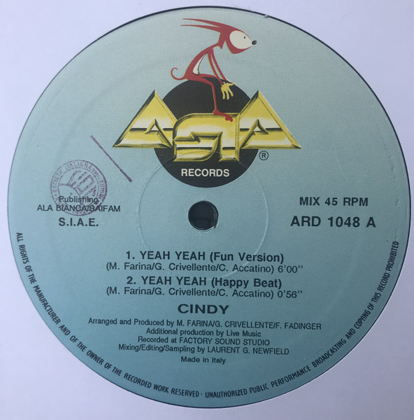 Cindy - Yeah Yeah | Asia Records (ARD 1048) - 3 Cindy - Yeah Yeah | Asia Records (ARD 1048) - 3