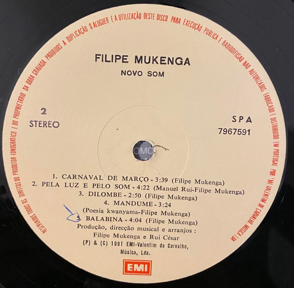 Filipe Mukenga - Novo Som | EMI (7967591) - 4