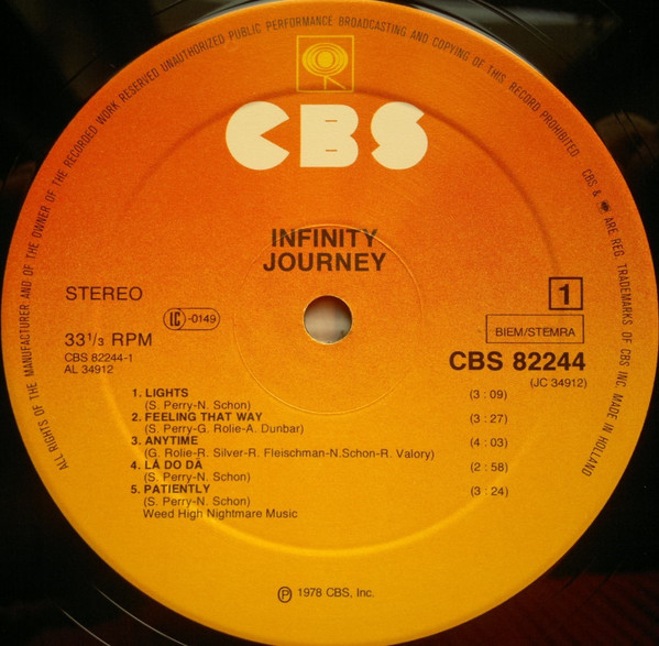 Journey - Infinity | CBS (CBS 82244) - 3