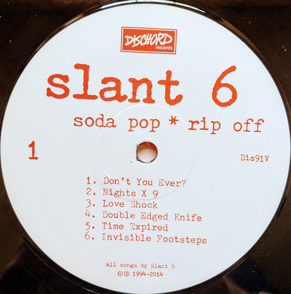 Slant 6 - Soda Pop * Rip Off | Dischord Records (Dis91V) - 3 Slant 6 - Soda Pop * Rip Off | Dischord Records (Dis91V) - 3